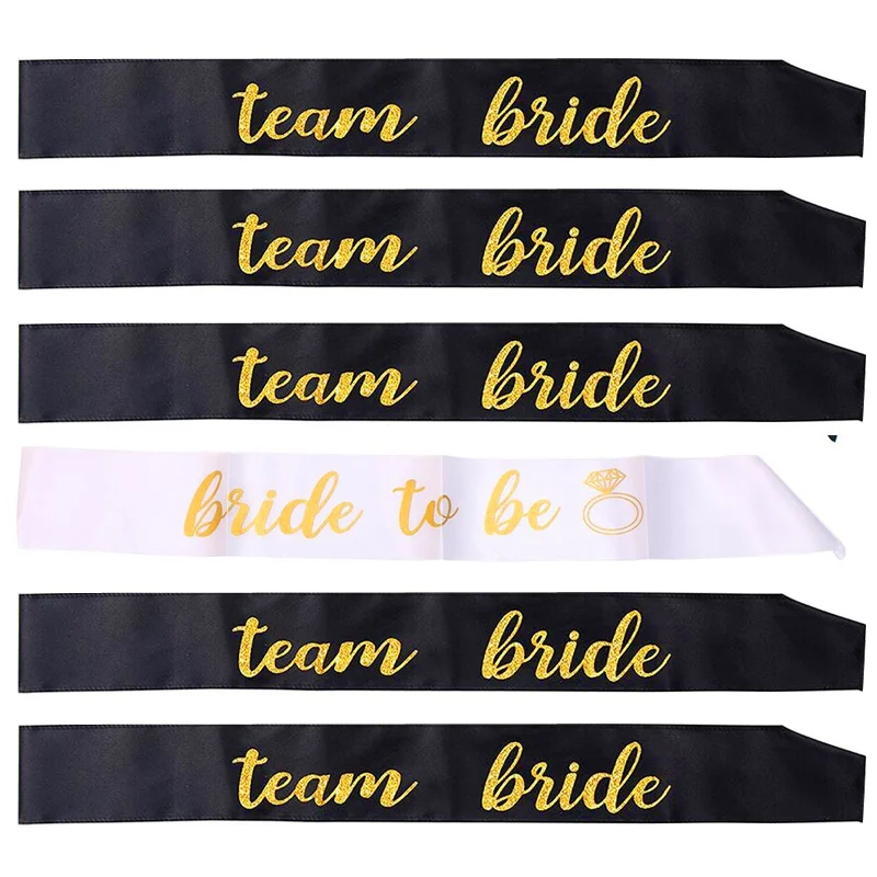 6 шт. атласная лента для девичника девичника|Украшения своими руками вечеринки| |