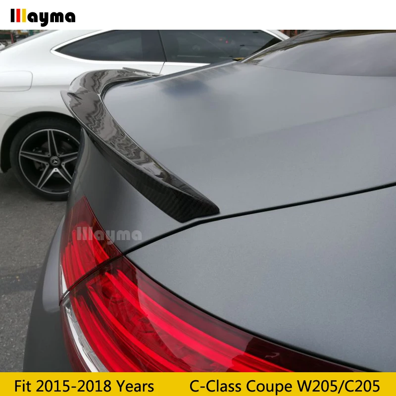 FD Стиль углеродного волокна задний спойлер на багажник для Benz C class C180 C220 C250 2 купе