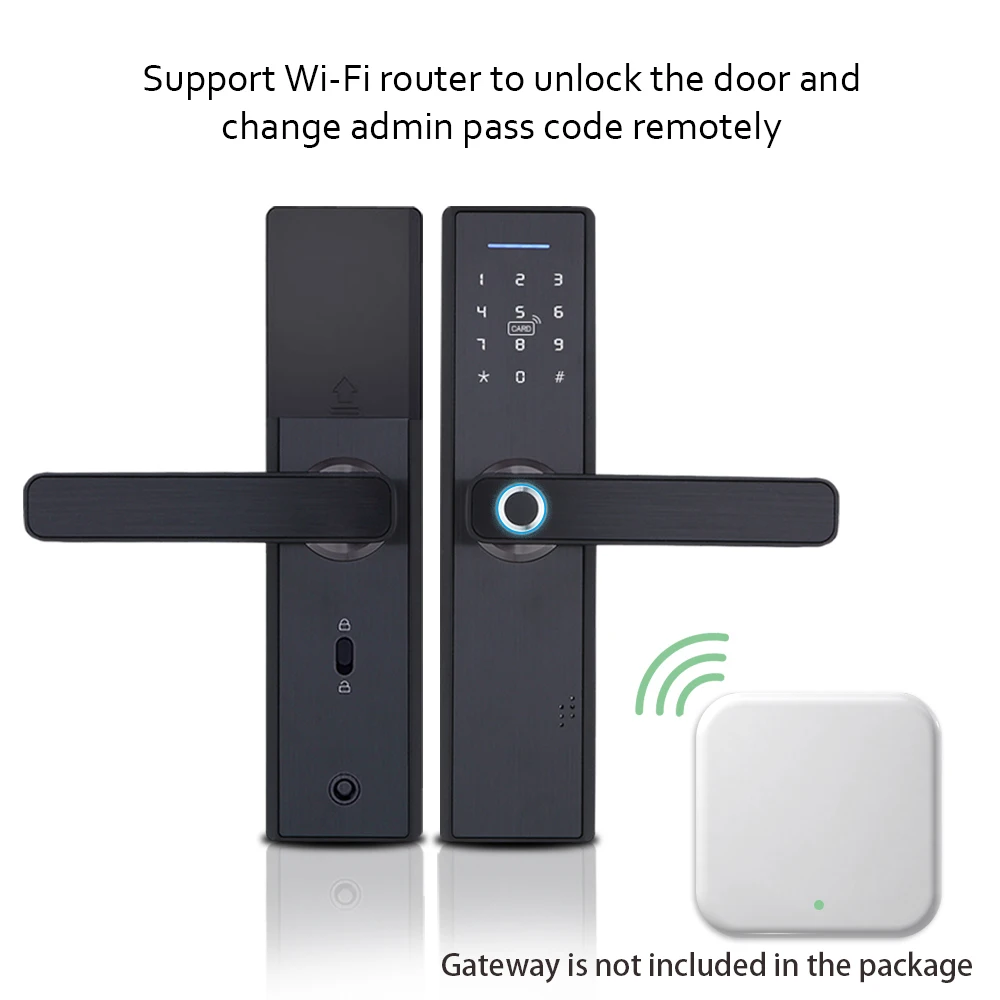 Цена Умный дверной замок TT с приложением Wi-Fi и сканером отпечатков пальцев, электронный дверной замок, интеллектуальный цифровой дверной замок с... Скидка Умный дверной замок TT с приложением Wi-Fi и сканером отпечатков пальцев, электронный дверной замок, интеллектуальный цифровой дверной замок с...