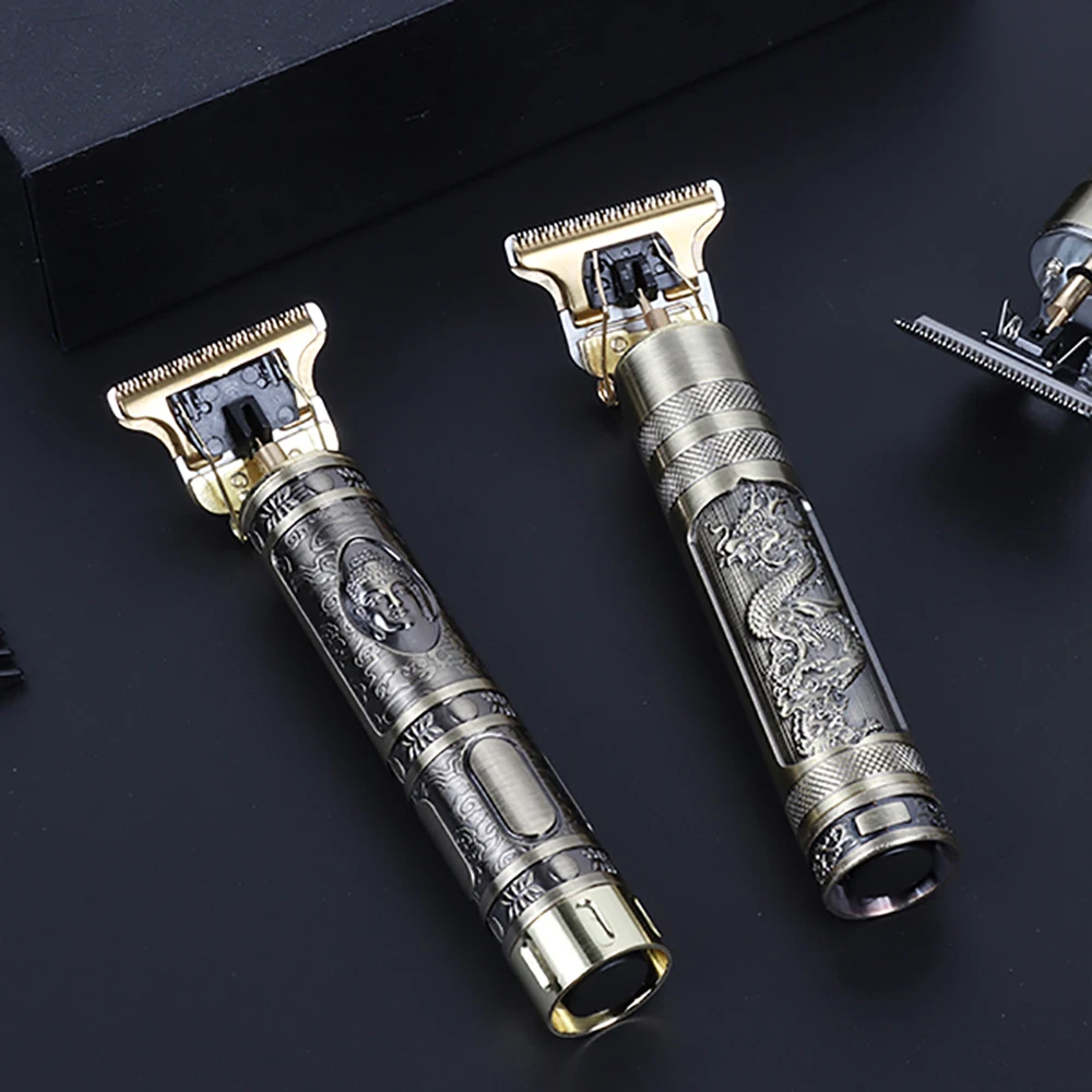 

T Bald Head Hair Clipper Trimmer For Men Rechargeable Mower T-Outliner Barber Shaving Machine Vintage Haircut Cutter Cordless