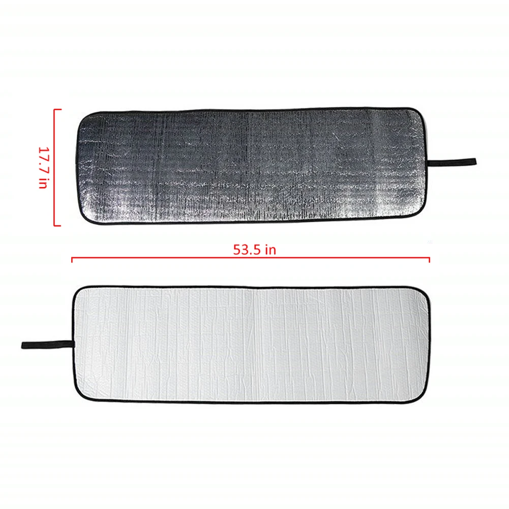 

1Pc Jeep Car Sun Shade Silver 53.5 * 17.7inch 2018 2019 Jeep Wrangler Jl Jlu Front Windshield Sun Shade For Interior Accessories