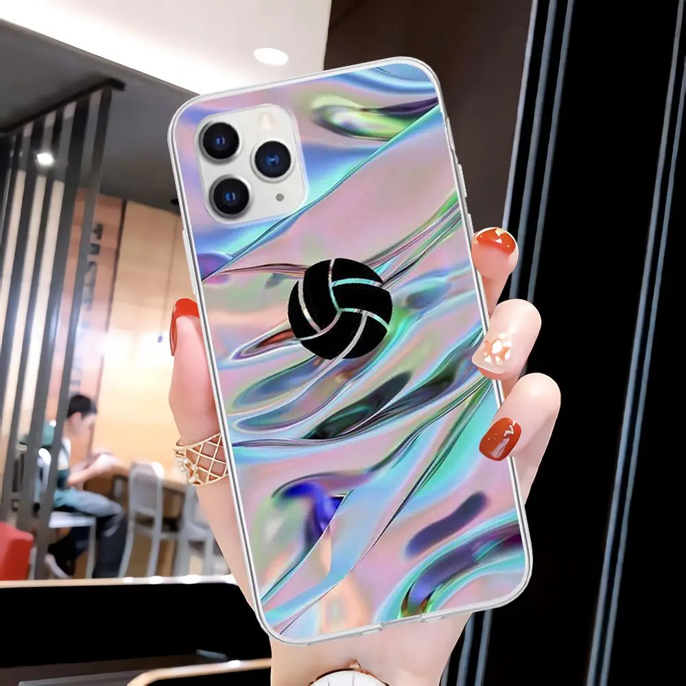 

Girls Volleyball Transparent Cell Phone Cover For Samsung Galaxy A21S A71 S8 S9 S10 Plus Lite S20 Note 20 Ultra Clear Case