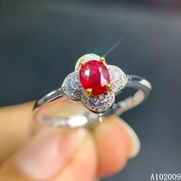 kjjeaxcmy fine jewelry 925 sterling silver inlaid natural ruby new ring fashion girls ring support test