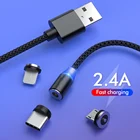 Магнитный usb-кабель для samsung Xiaomi huawei, кабель для телефона, быстрая зарядка, кабель Micro USB type C, магнитный usb-кабель C