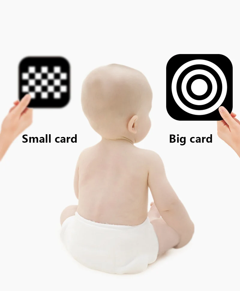 High Contrast Visual Stimulation Learning Flashcards for Kids - Baby Montessori Toys Black and White image 5