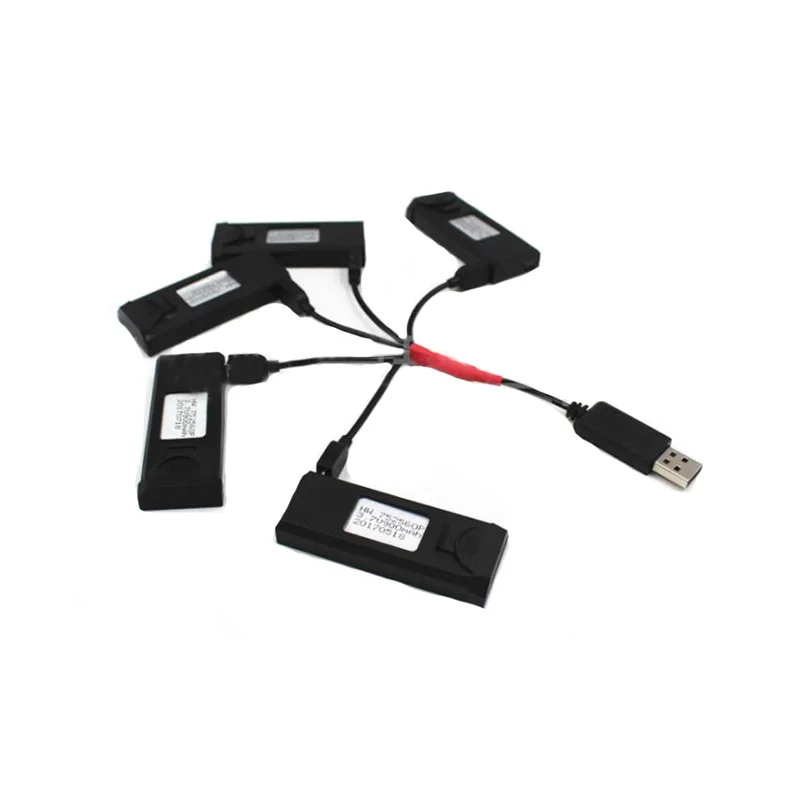 VISUO XS809 XS809W XS809HW 3 7 В 600 мАч Quadcopter Model Airplane Lipo аккумулятор USB многозарядный кабель для