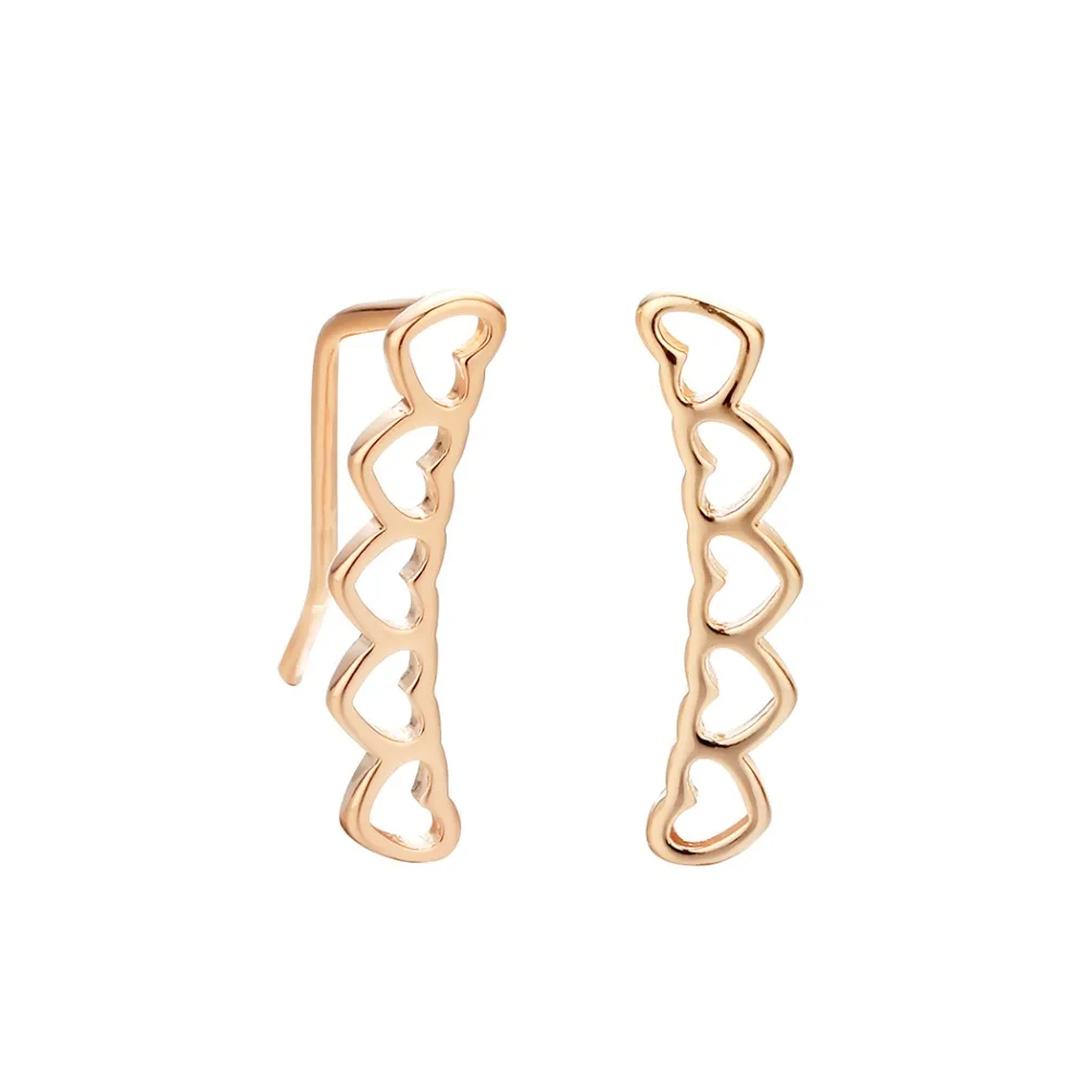 Милые штабелируемые серьги подвески в форме сердца геометрические для пирсинга