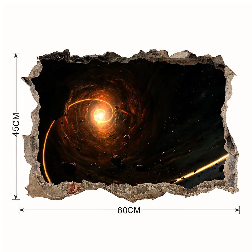 

3D Star Universe Series Wall Stickers Wall Bedroom Black Hole Decoration For Kids Room decorations Broken Pattern Wall Stickers
