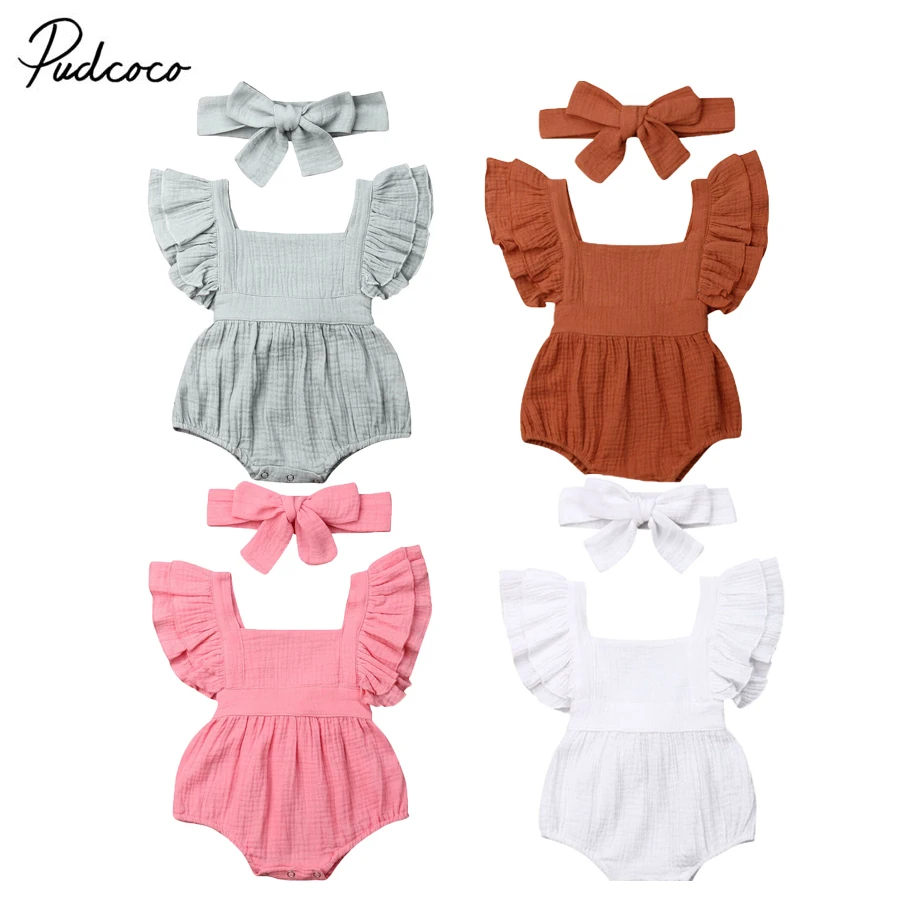 2019 Детская летняя одежда для новорожденных мальчиков и девочек 100% хлопковый