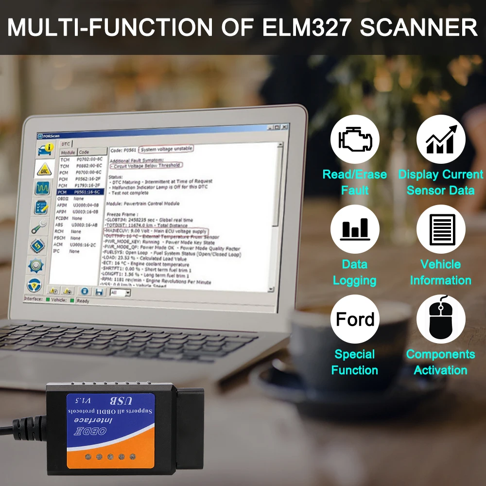 Для Ford Mazda Линкольн программирования разблокировать OBD 2 сканер ELMconfig HS MS-CAN Авто
