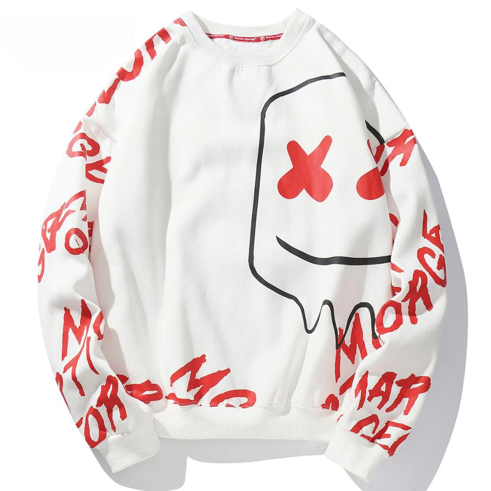 Мужская Флисовая Толстовка с буквами XX Smile модный Повседневный хлопковый свитшот