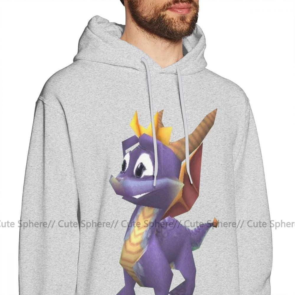 Толстовка Spyro с капюшоном толстовка имитацией улыбки Белый Свободный пуловер для