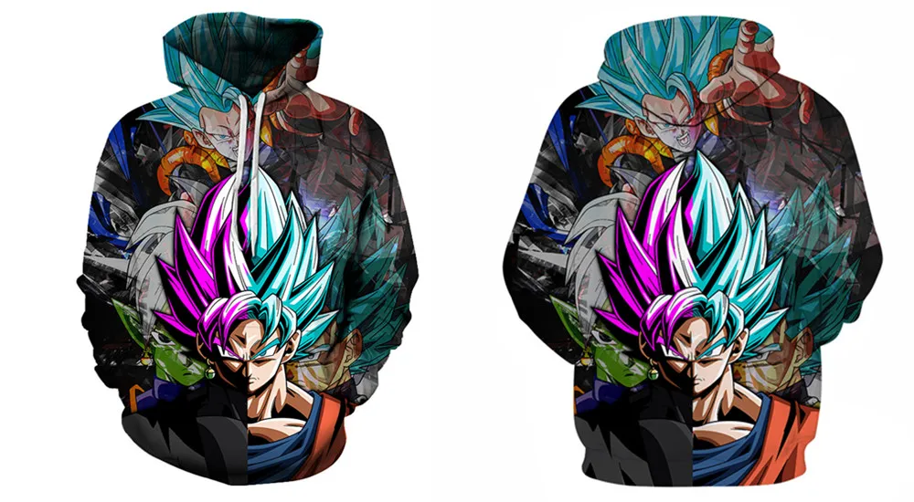 Дизайн Dragon Ball Z Goku толстовки DBZ толстый Гоку печать 3D Толстовка с капюшоном для мужчин и женщин Harajuku верхняя одежда унисекс Толстовка