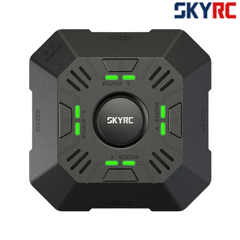 SkyRC-cargador de bater&iacute;a inteligente e4Q, 4x50W, 4x5A DC 2-4S LED, entrada XT60-3