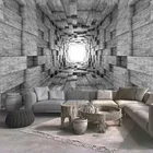 Пользовательские самоклеющиеся обои 3D цементная стена расширение пространства фото настенные фрески Гостиная ТВ диван спальня фон наклейки