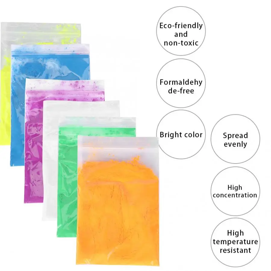 Блестящий фосфорный порошок для ногтей Хэллоуин дизайна Сделай Сам