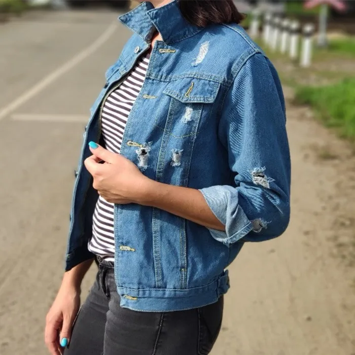 Женское базовое пальто, джинсовая куртка для женщин, зимняя джинсовая куртка для женщин, джинсовая куртка для женщин, джинсовое пальто для девушек, свободный крой, повседневный стиль