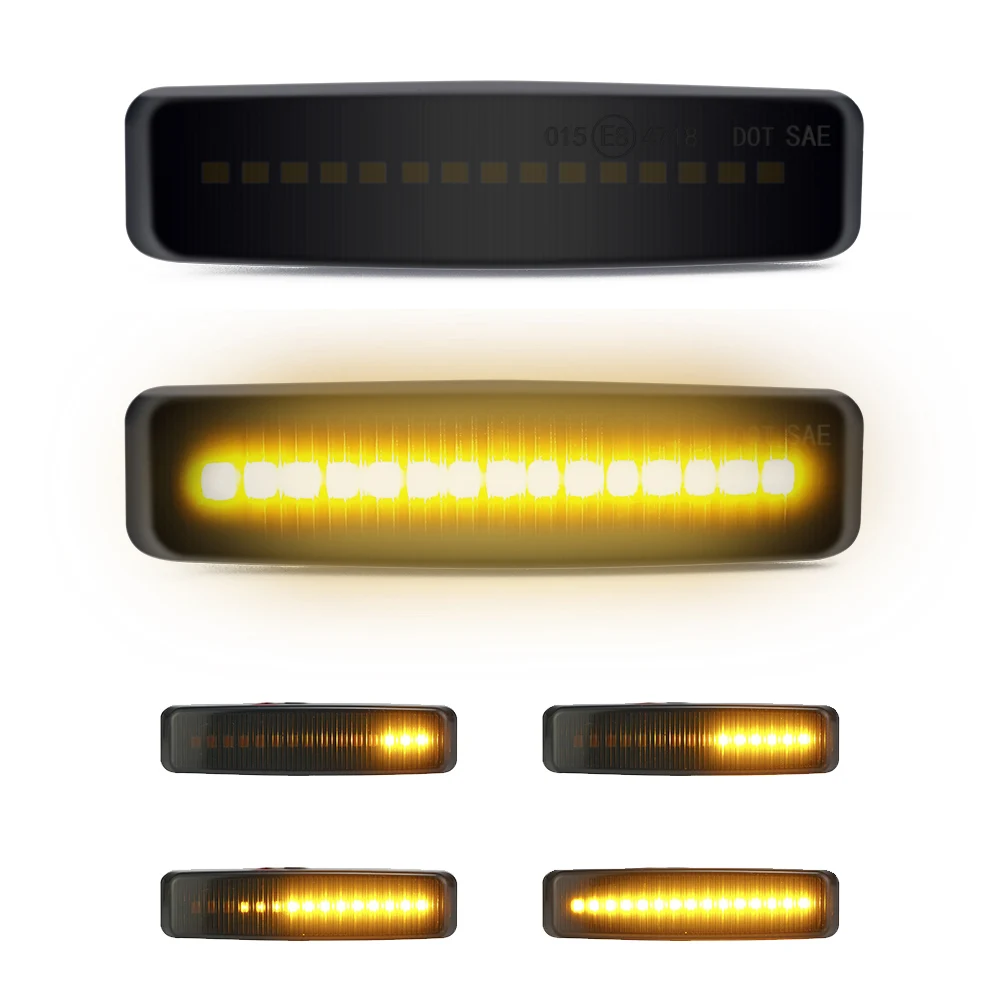 2 шт./компл. желтый последовательных плавных Светодиодный Маркер Светильник