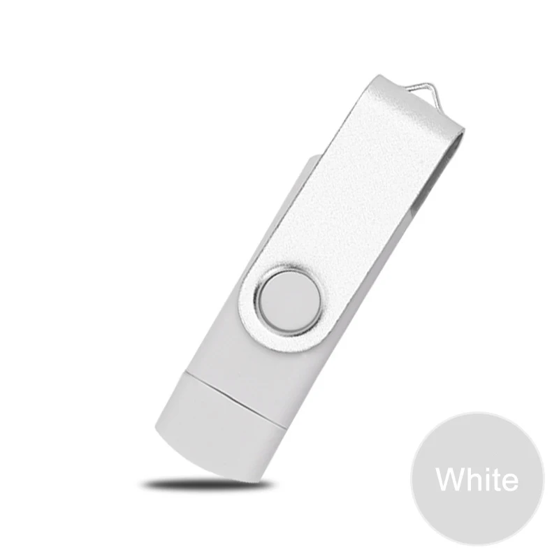 3 в 1 Lightning 128 Гб 64 Гб Флешка для iPhone флэш-накопитель OTG Micro USB палка 32 ГБ 16 ГБ 4 ГБ 8 ГБ 256 ГБ флеш-накопитель для телефона ПК - Цвет: White