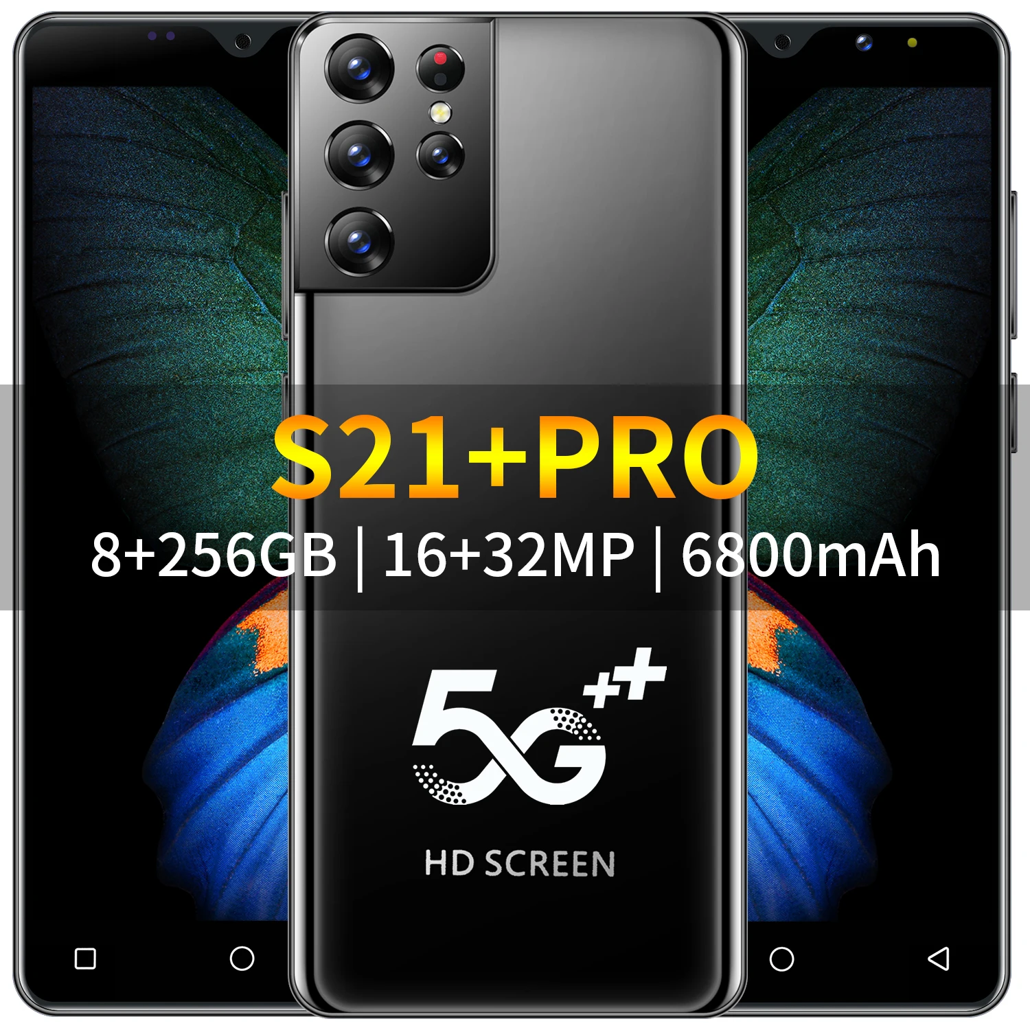 

Global Version S21+ Pro 6.0 Inch Deca Core Dual SIM+Micro SD Cheap Smartphones 12+256GB 16+32MP Fingerprint ID 6800mAh Cellphone