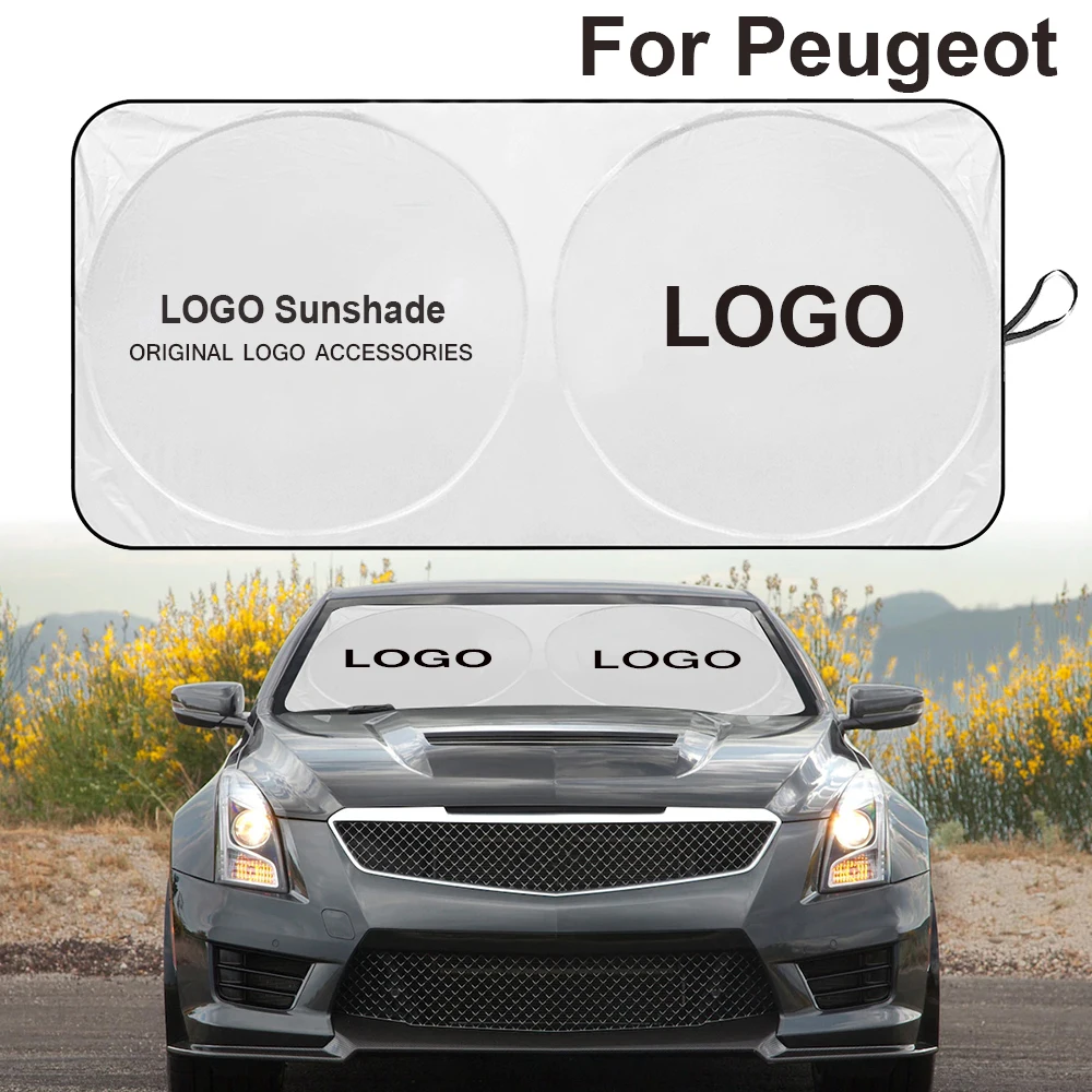 

For Peugeot Logo Windshield Sunshade Anti UV Front Window Windscreen Cover Sun Shade Auto Sun Visor Cover Car Solar Protection