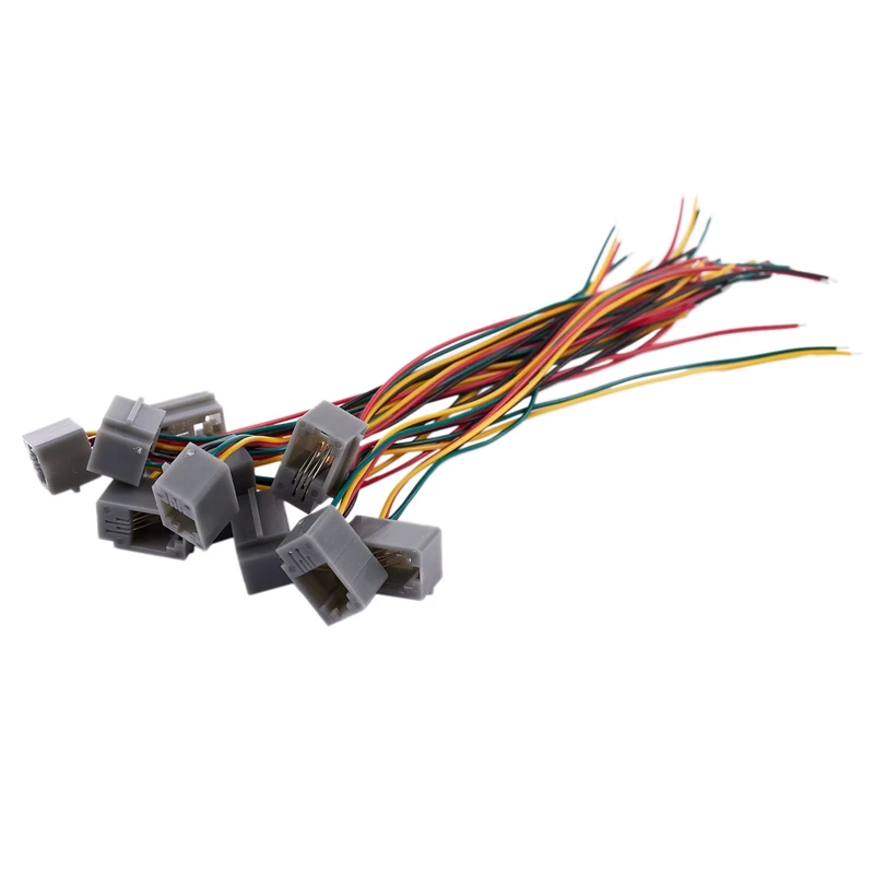 10 Pcs 616E 4P4C RJ9 Female Telephone Connector Adapter w 4 Wires 8cm | Обустройство дома