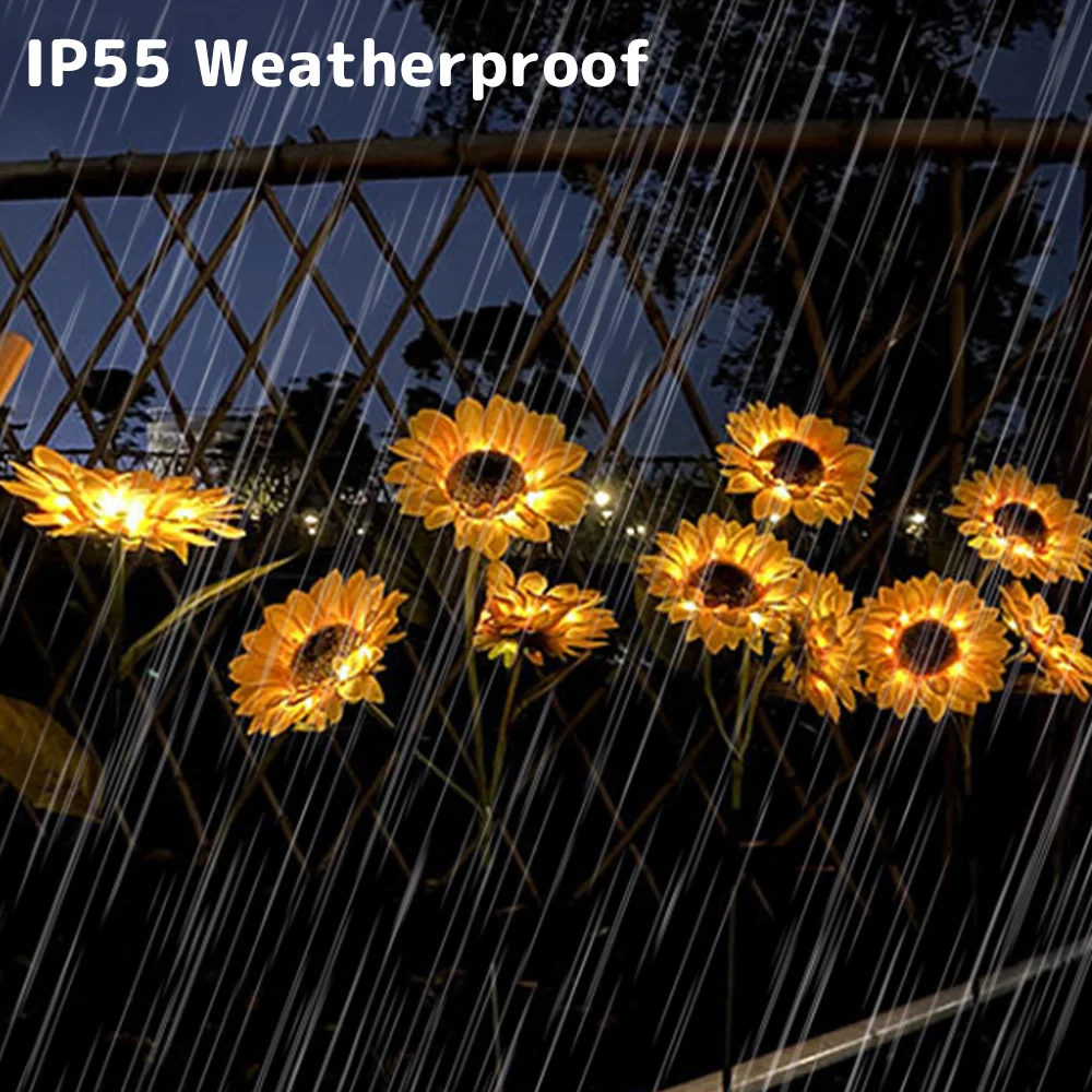 2/1 шт. водонепроницаемые светодиодсветодиодный лампы на солнечной