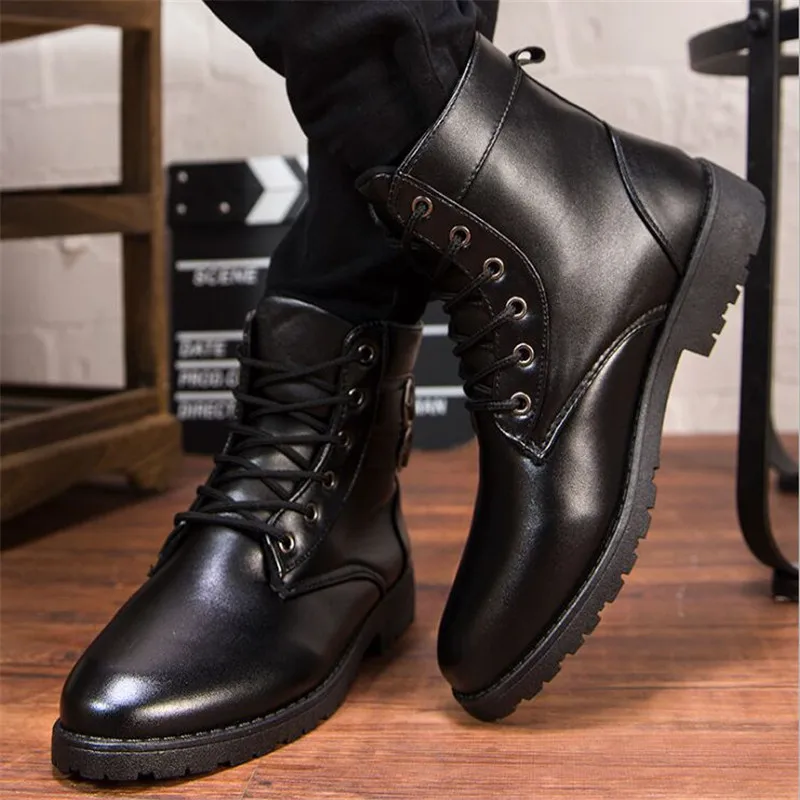 

New Brand Autumn Winter Men's Boots Cow Genuine Leather Men Shoes Fashion Motorcycle Boots Comfortable Ankle Boots Casual Shoes