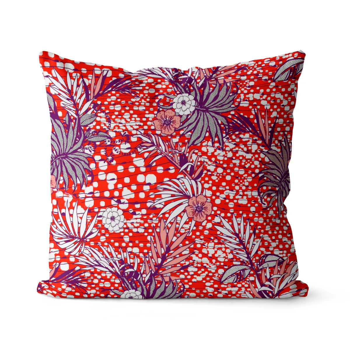 

Plant pattern square pillowcase pure cotton linen pillowcase party home decoration sofa cushion cover 45x45cm 40x40cm