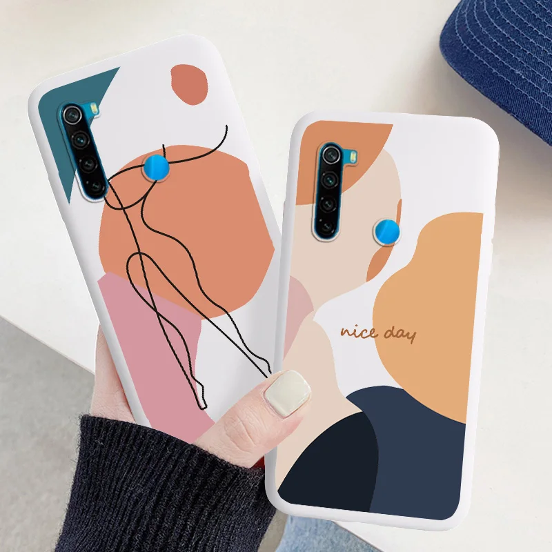 

For Xiaomi Redmi Note 8 Pro Case Art Abstract Line Phone Cover For Xiaomi Mi 9T 9 T Pro 9 Lite Mi 10 8 SE Soft Silicon Case Capa