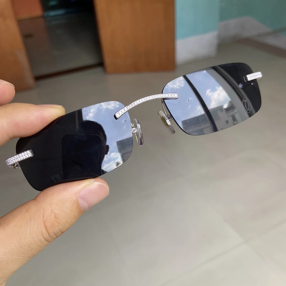 

Meisidian New Design Stainless Steel Moissanite VVS Diamond Fashion Sunglasses