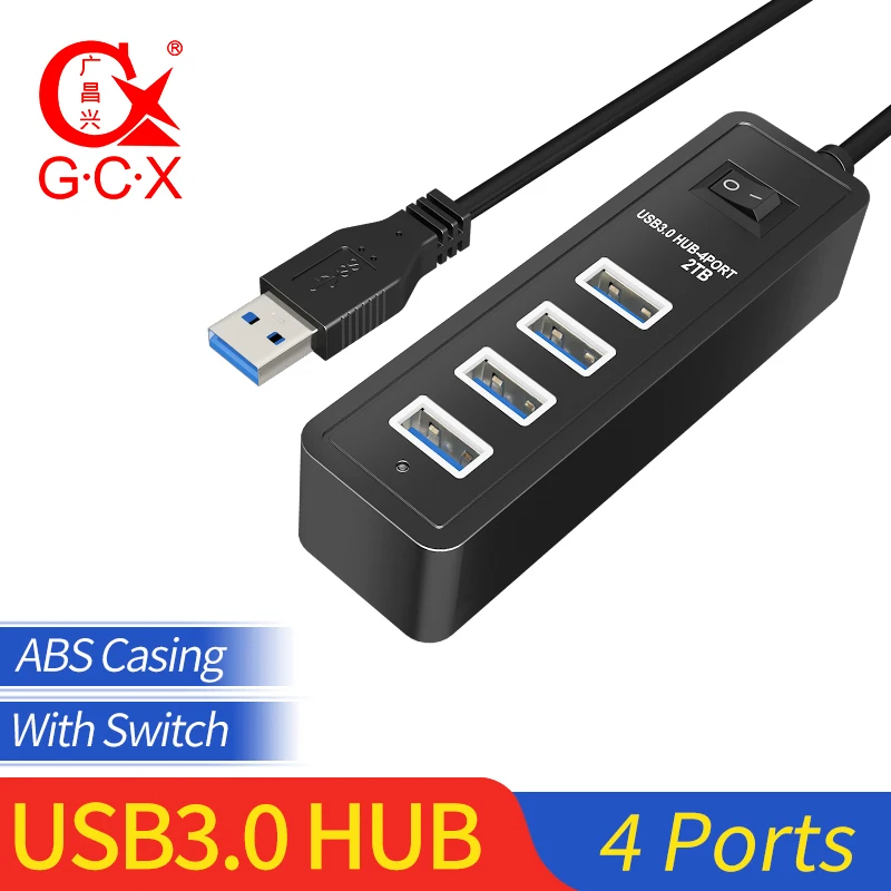 USB концентратор 3 0 с 4 портами и выключателем 5 Гбит/с| |