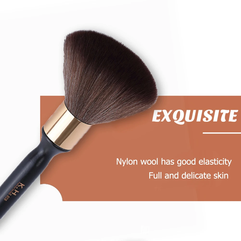 

Barber Hairdressing Beard Brush Easy Use Practical Hair Styling Tools Anti-slip Hair Cutting Brush Wood Neck Duster