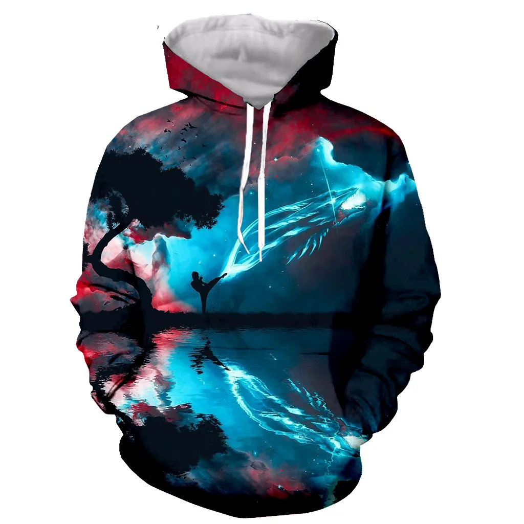 Забавные новые модные толстовки с длинным рукавом и 3D принтом Брюса Ли на