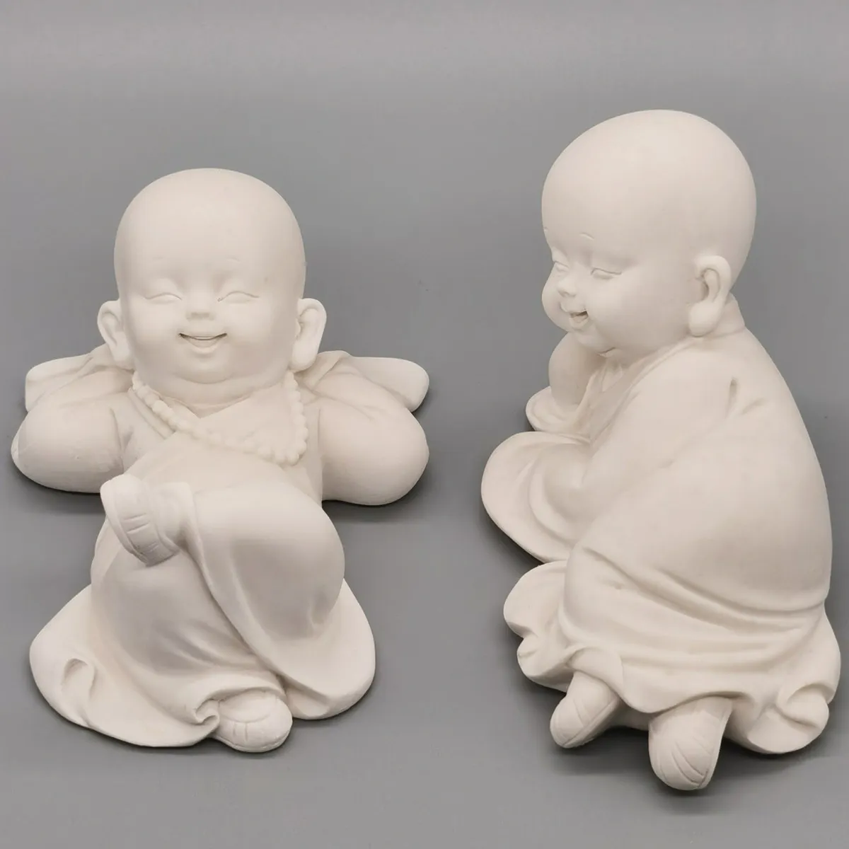 

cute little Monk Silicone Mold Buddhism 3D Buddha statue Zen-like little silicone mold Monk figure candle cement clay mold
