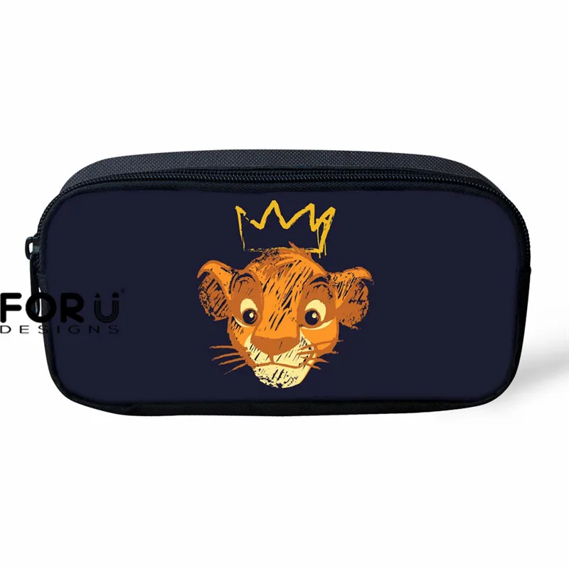 L5445K FORUDESIGNS/Школьный рюкзак с принтом «Король Лев» для мальчиков, повседневный мужской рюкзак для подростков, винтажная сумка с рисунком, 16 дюймов, Детская сумка - Цвет: L5445K