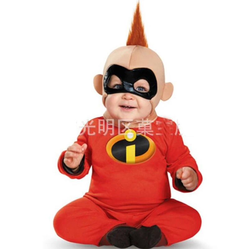 Fancy dress Baby Jack Costume Halloween Mr. Incredible 2 jumpsuit toddllers Cosplay No Hat |