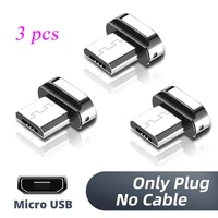 3 pcs square magnetic tips for mobile phone replacement parts micro type c magnet charger cable plug converter charging adapter