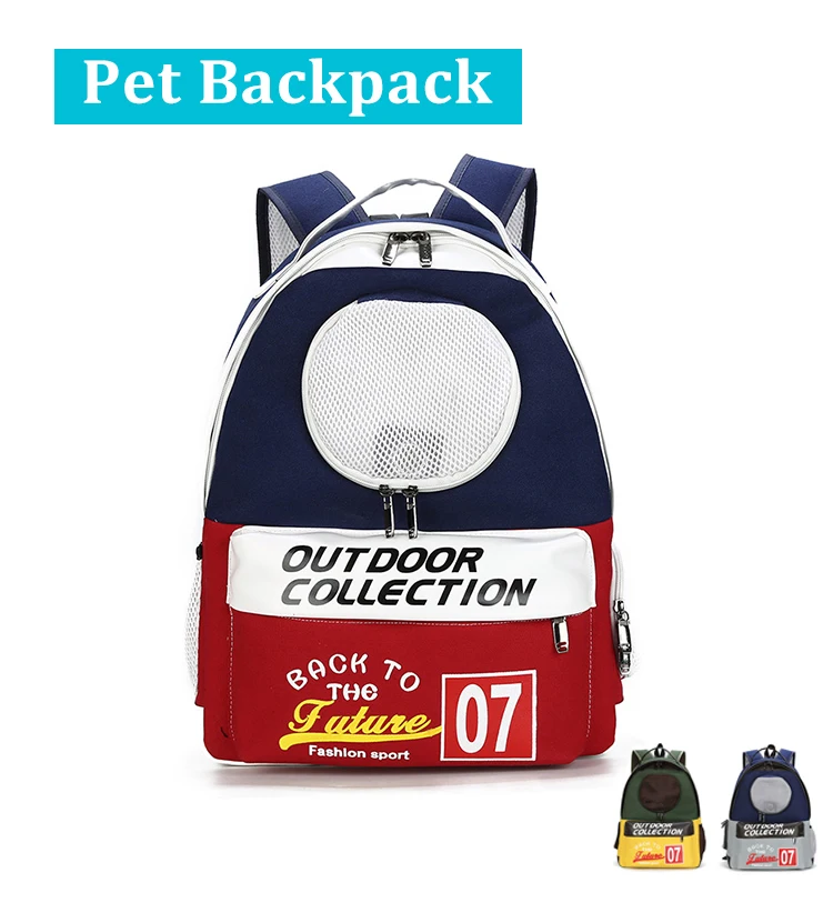 

Холщовая Сумка для собак с буквенным принтом, Модный Воздухопроницаемый Рюкзак-переноска для домашних животных, для маленьких собак