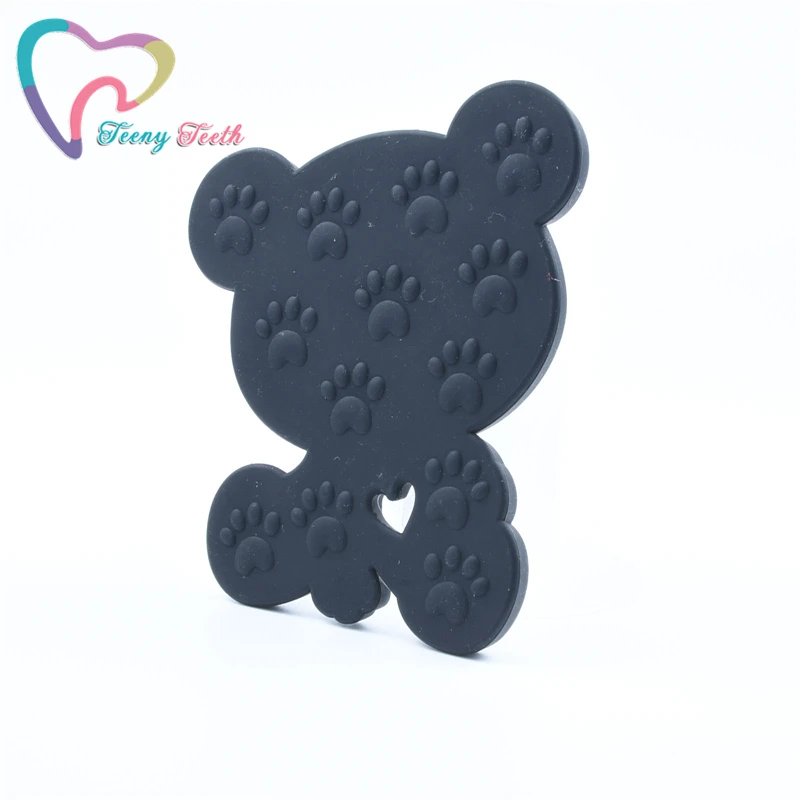 Mordedor de silicona sin BPA para beb&eacute;, juguete de dibujos animados de Panda, venta al por mayor, 6-9 meses, 20 Uds.-5