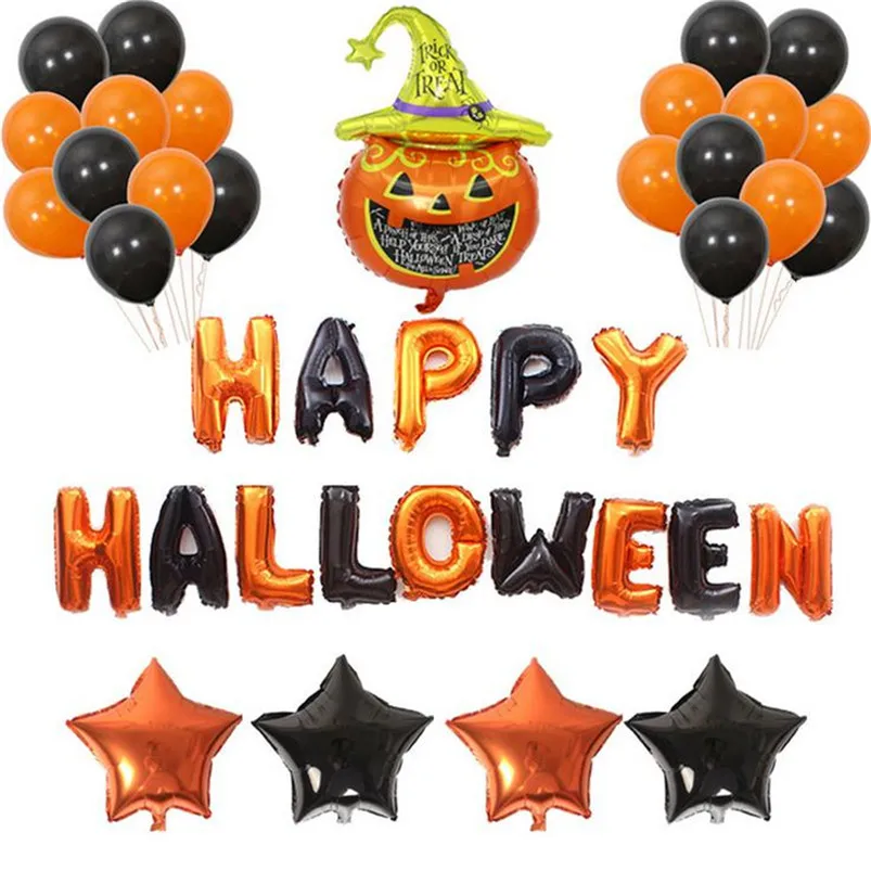 

Halloween Balloon Banner Set Halloween Party Supplies Festive Atmosphere Decoration Kit Balloon Home Decoration 40AUG21