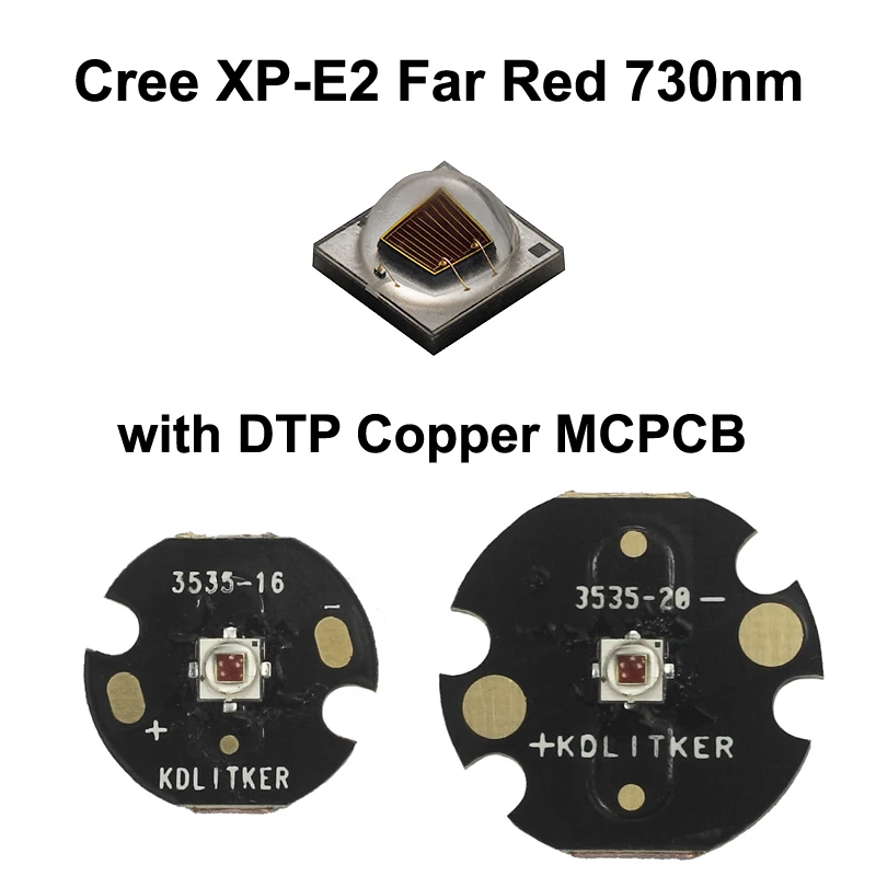 Cree XP E2 28 F2 Дальний Красный 730nm светодиодный излучатель с KDLITKER DTP Copper MCPCB (1