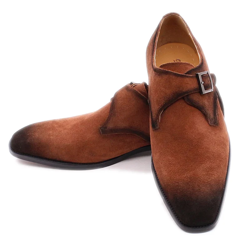 Осенне-зимняя мужская классическая обувь из замши в британском стиле Мужская