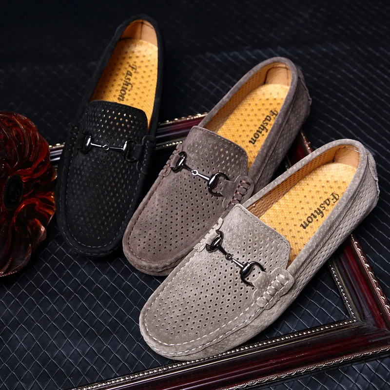

2021 New Loafer for Men Suede Men's Shoes Casual Flats Mens Loafers Luxury Moccasins Breathable Summer Driving Shoes