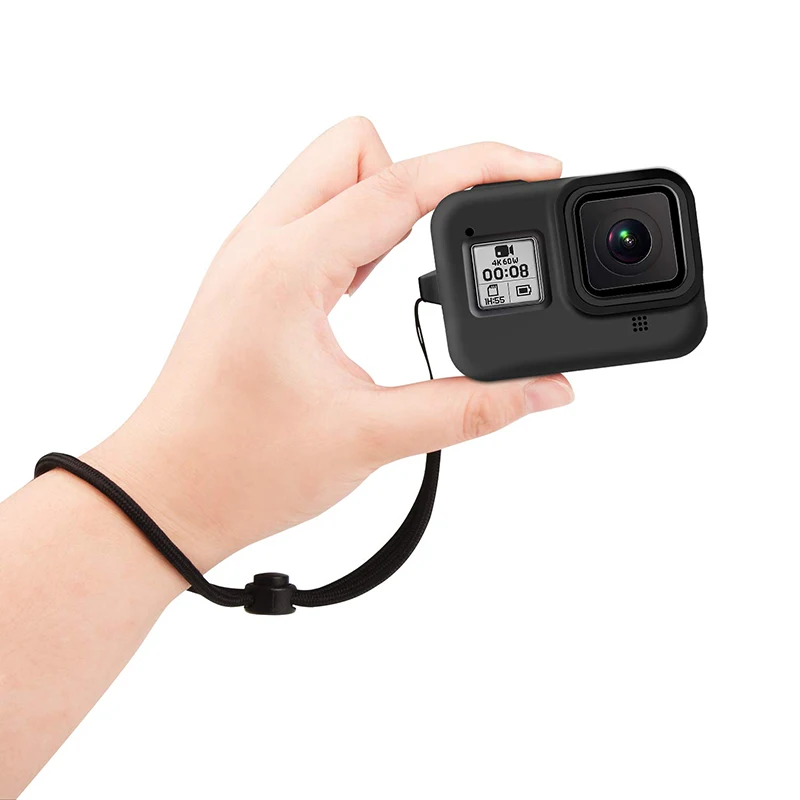 Черный Защитный силиконовый чехол для экшн камеры GoPro Hero 8 Black|Чехлы экшн-камер| |