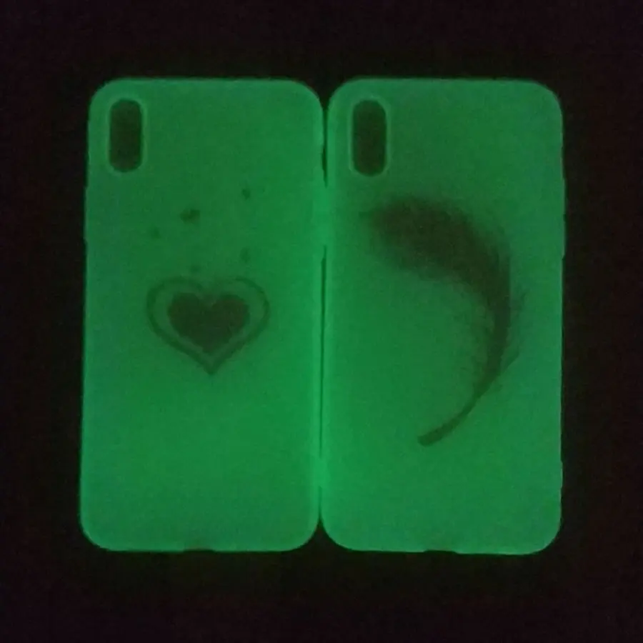 Светящийся мягкий чехол для телефона из ТПУ с принтом Чехлы iPhone 7 8 6 6s плюс