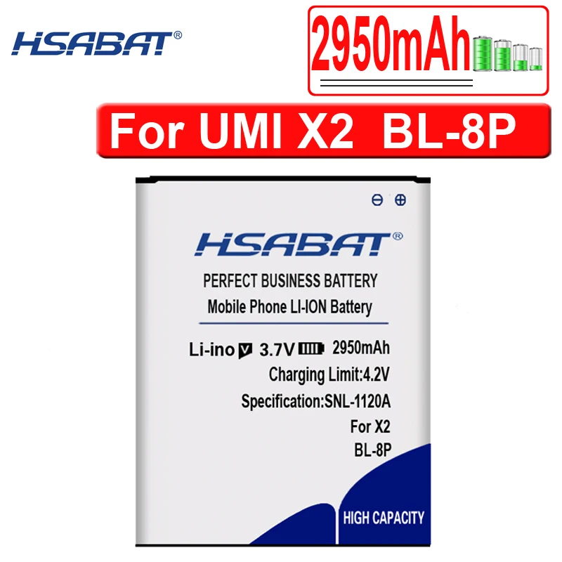 Аккумулятор высокого качества аккумулятора HSABAT для UMI X2, UMIX2, ВОТО, X2, V5, DNS, S5002, BL8P, BL, 8P, BL-8P