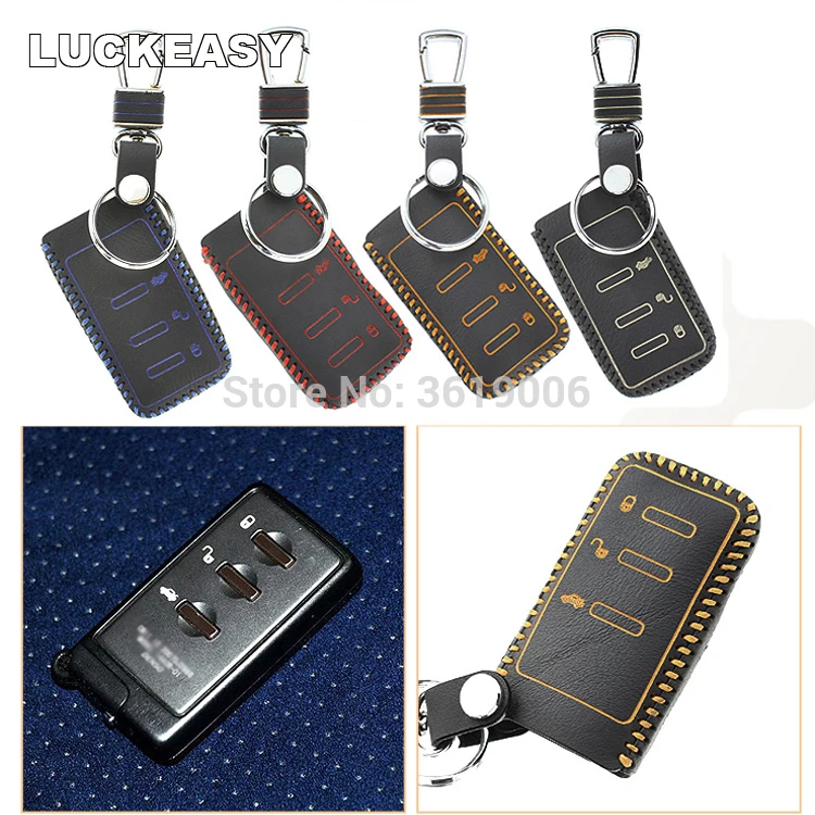 

LUCKEASY High Quality Leather Remote Key Case Cover Holder For Subaru Legacy Forester outback