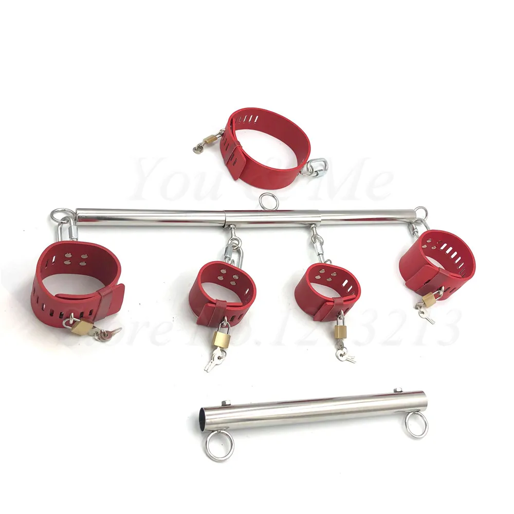 Металлические регулируемые съемные Наручники Связывание набор оков Фетиш для