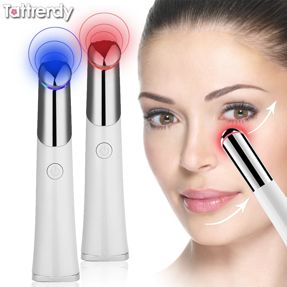 Мини ручка для массажа глаз sonic ion массажер вибрирующее перо горячий холодный